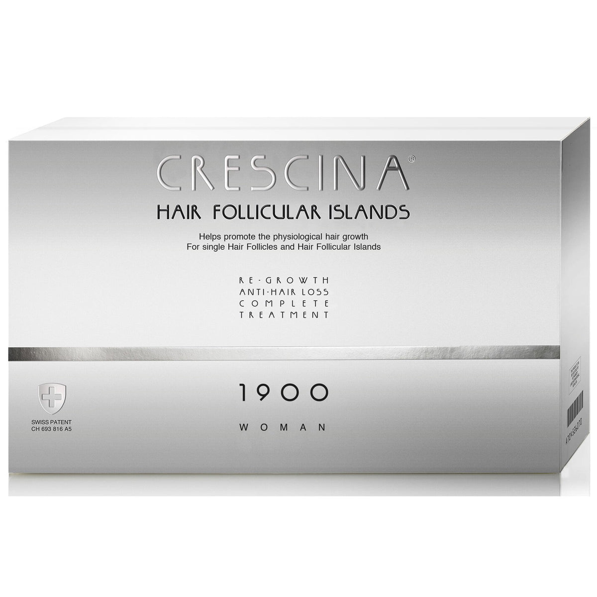 Labo Cosprophar Suisse, Crescina Follicular Islands 1900, For Growth Stimulation, Ampoules Treatment Serum, For Scalp, For Women, 10 +10 pcs