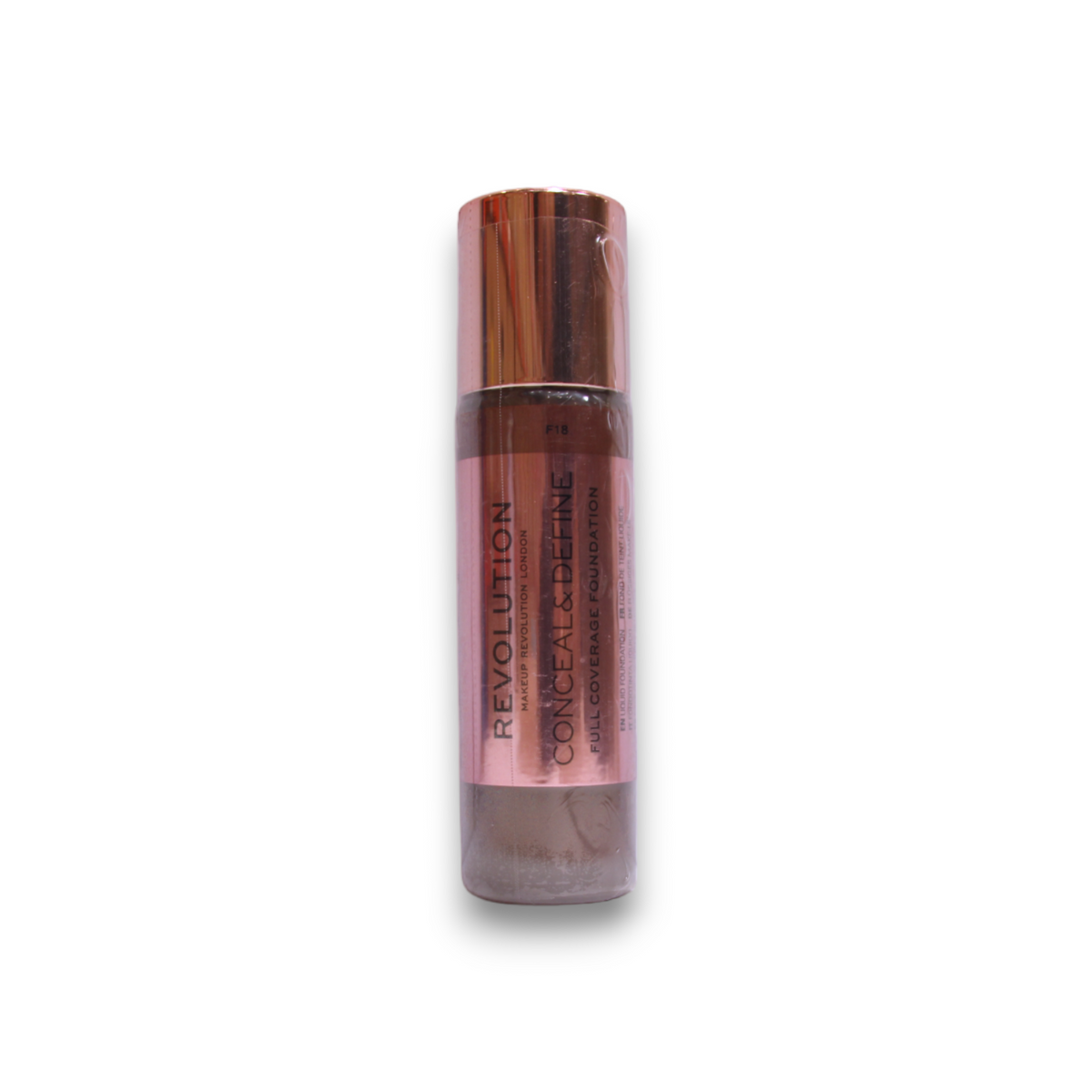 Makeup Revolution, Conceal & Define, Ölfrei, Cream Foundation, F 18, 23 ml