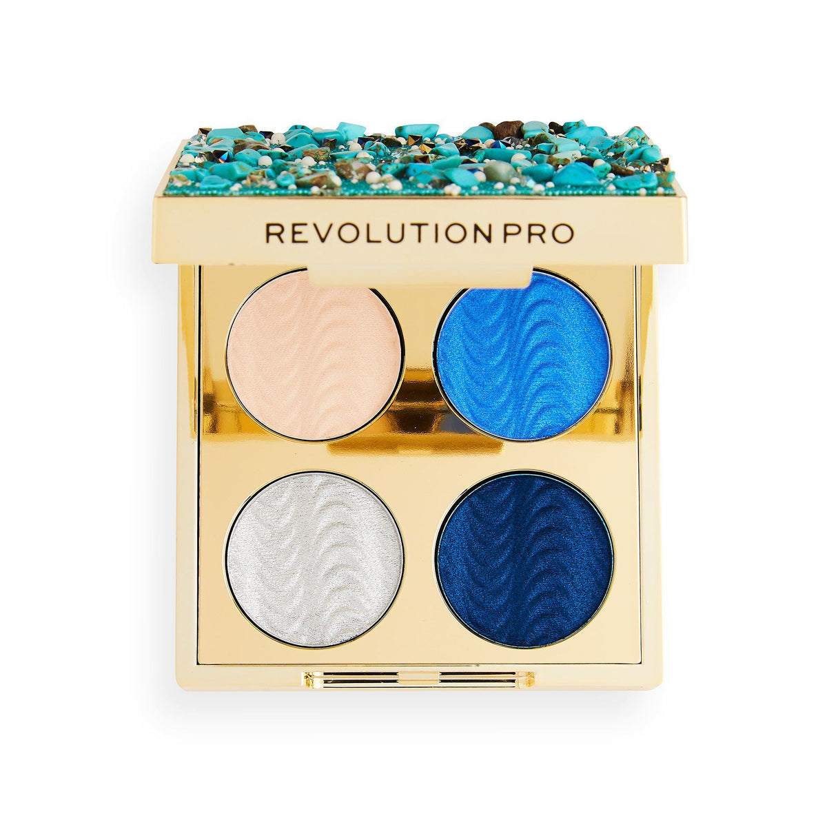 Makeup Revolution, Pro Ultimate, Eyeshadow Palette, Ocean Treasure, 4 Shades, 0.8 g