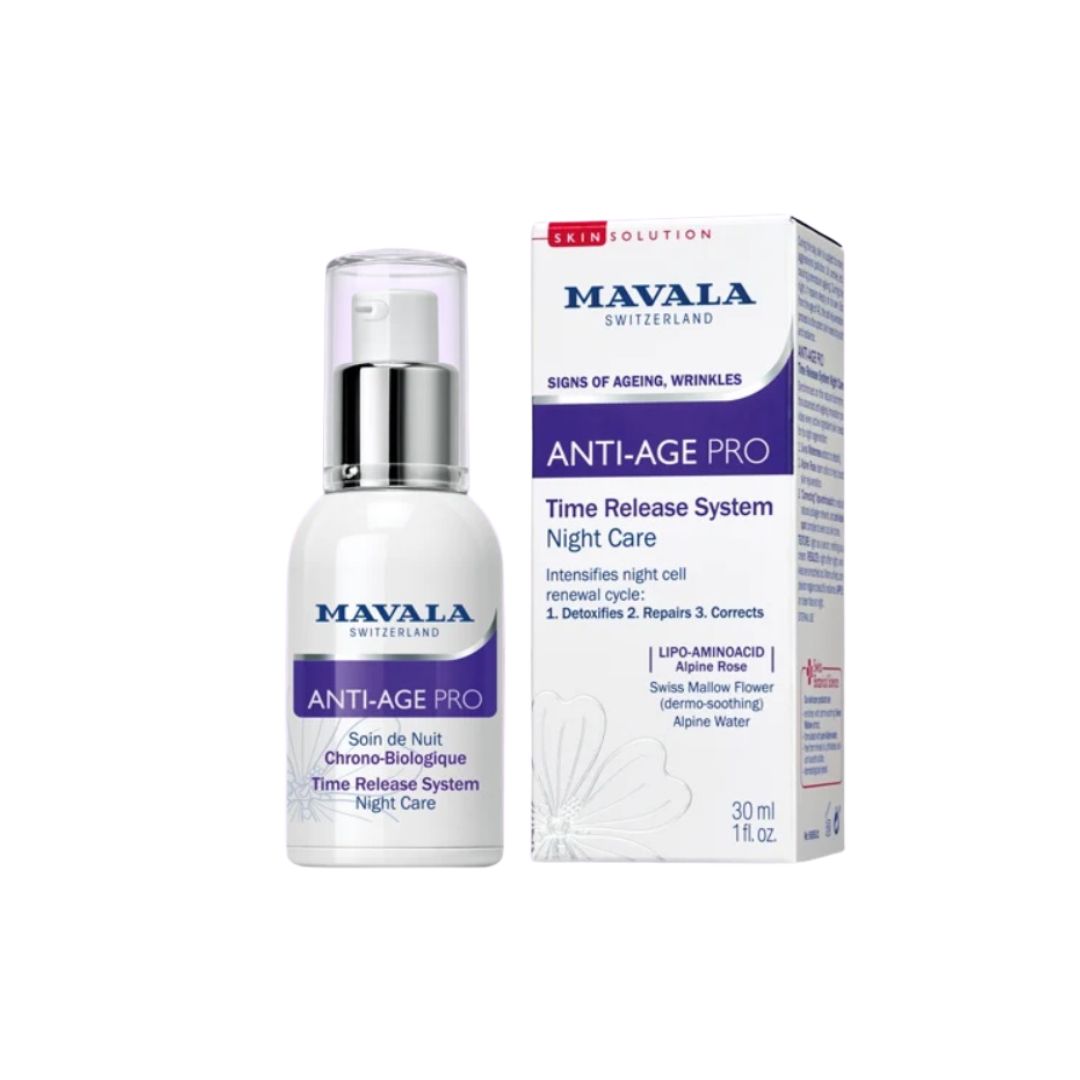 Mavala, Anti-Age Pro, Anti-Aging & Regenerierende Nachtcreme, Für das Gesicht, 30 ml