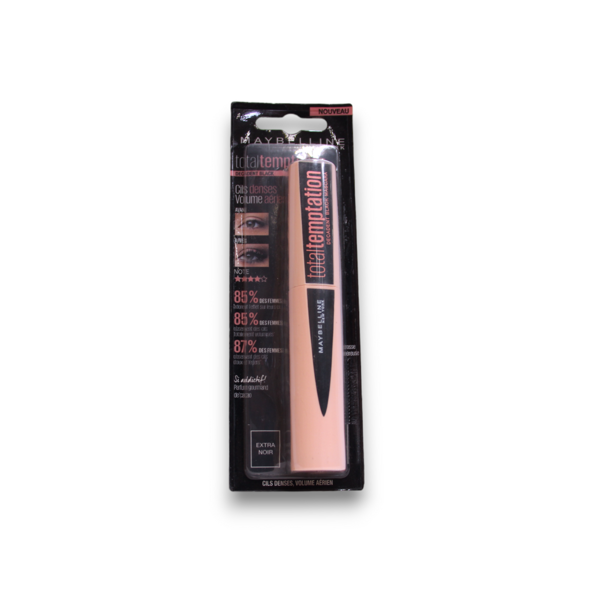 Maybelline, Total Temptation, Mascara, Decadent Black, 8.6 ml