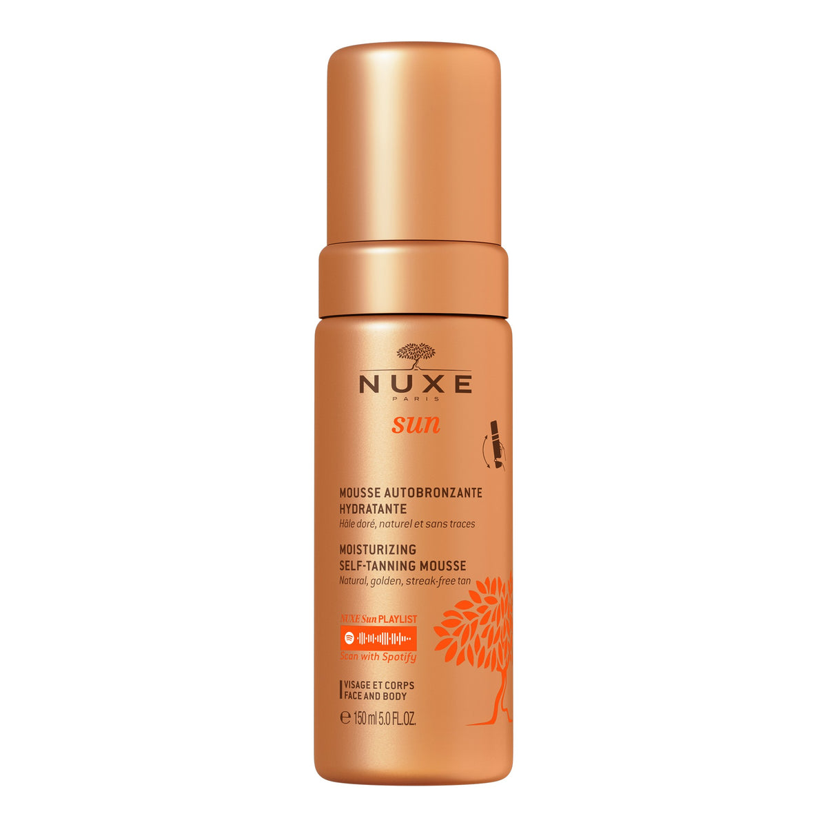 Nuxe, Sun, Moisturizing, Self-Tanning Mousse, For Face & Body, 150 ml