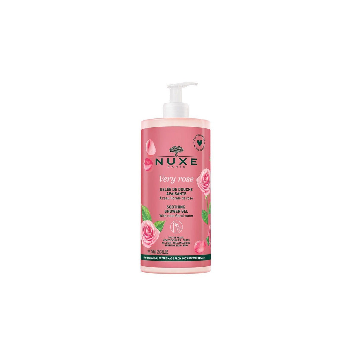 Nuxe, Very Rose, Soothing, Shower Gel, For All Skin Types, 750 ml