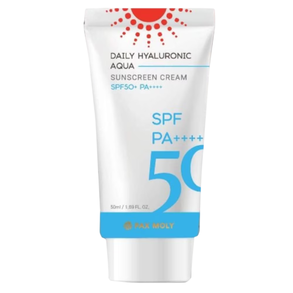 PaxMoly, Daily Hyaluronic Aqua, Feuchtigkeitsspendend & Schützend, Sonnencreme, Gesicht & Körper, SPF50+, 50 ml