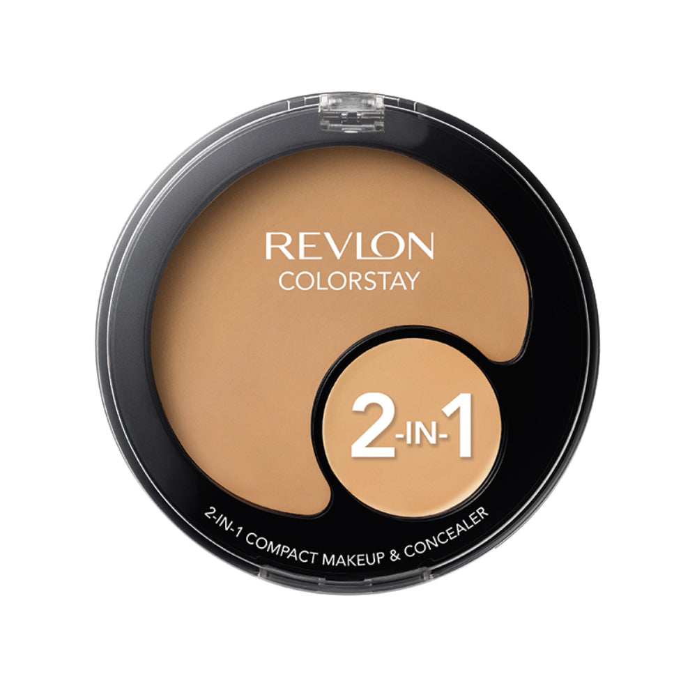 Revlon, Colorstay, Compact Powder Foundation & Concealer 2-In-1, 180, Sand Beige, 11 g
