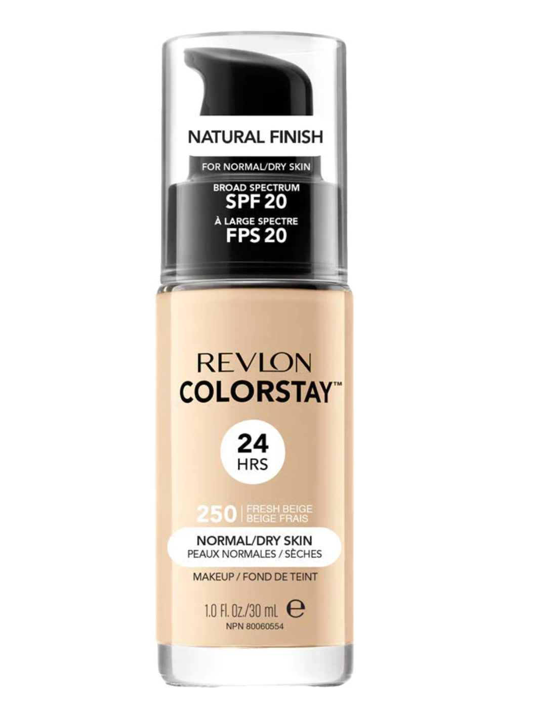 Revlon, Colorstay, Liquid Foundation, 250, Fresh Beige, SPF 20, 30 ml