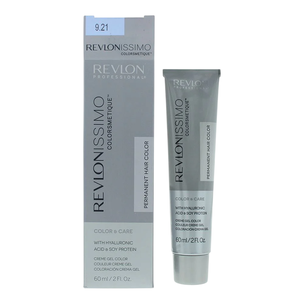 Revlon, Revlonissimo Colorsmetique, Permanent Hair Dye, 9.21 Very Light Iridescent Ash Blonde, 60 ml