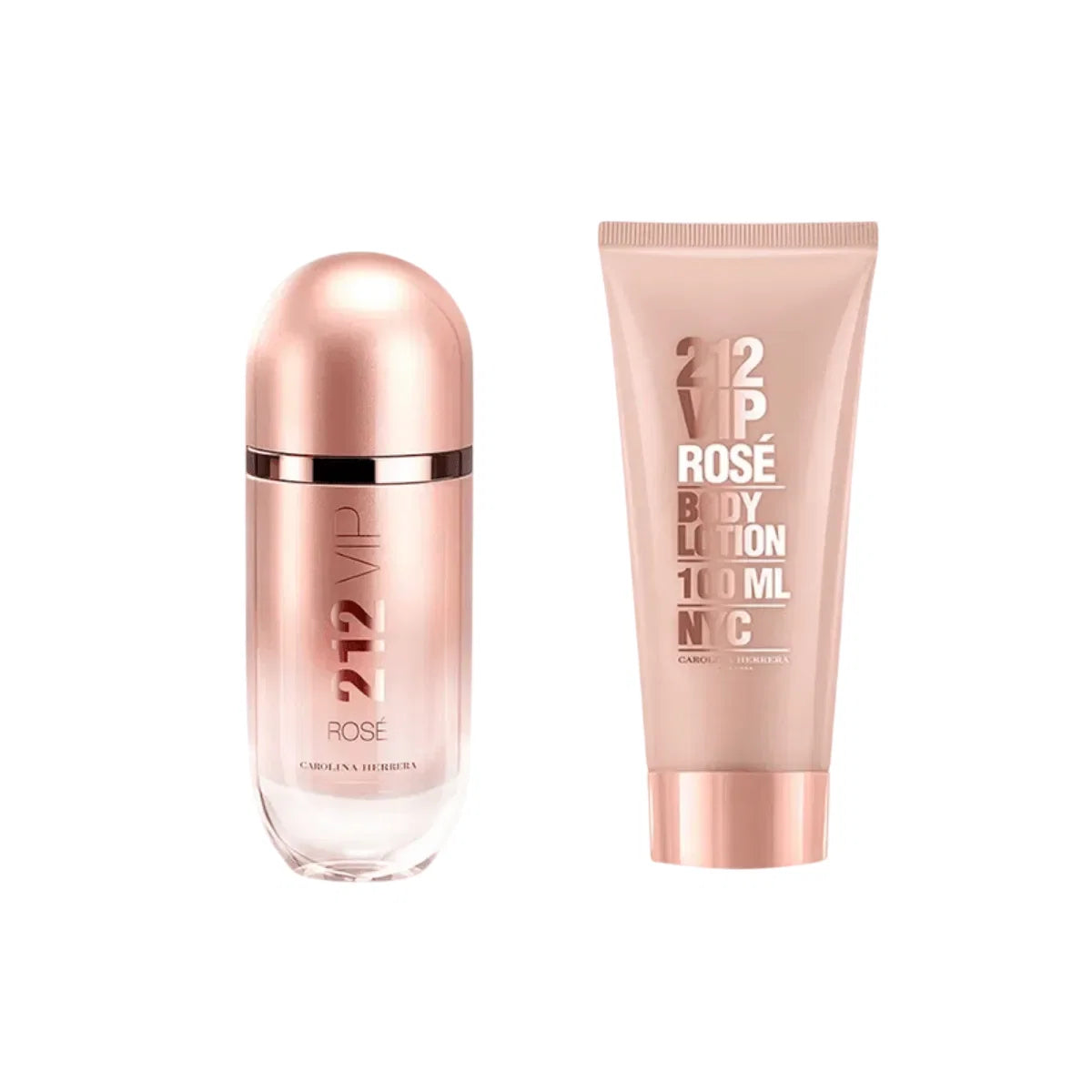 Set Carolina Herrera: 212 VIP Rosé, Eau de Parfum, für Damen, 80 ml + 212 VIP Rosé, feuchtigkeitsspendende Bodylotion, 100 ml