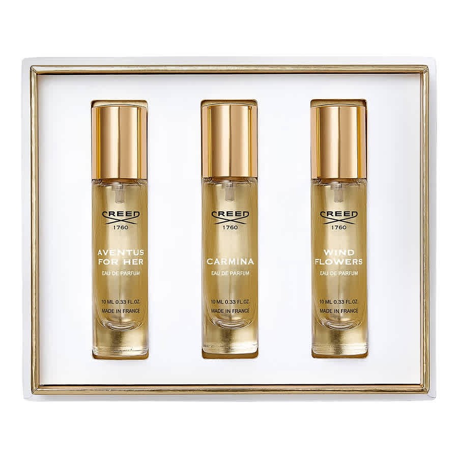 Creed Set: Aventus, Eau de Parfum, für Damen, 10 ml + Wind Flowers, Eau de Parfum, für Damen, 10 ml + Carmina, Eau de Parfum, für Damen, 10 ml