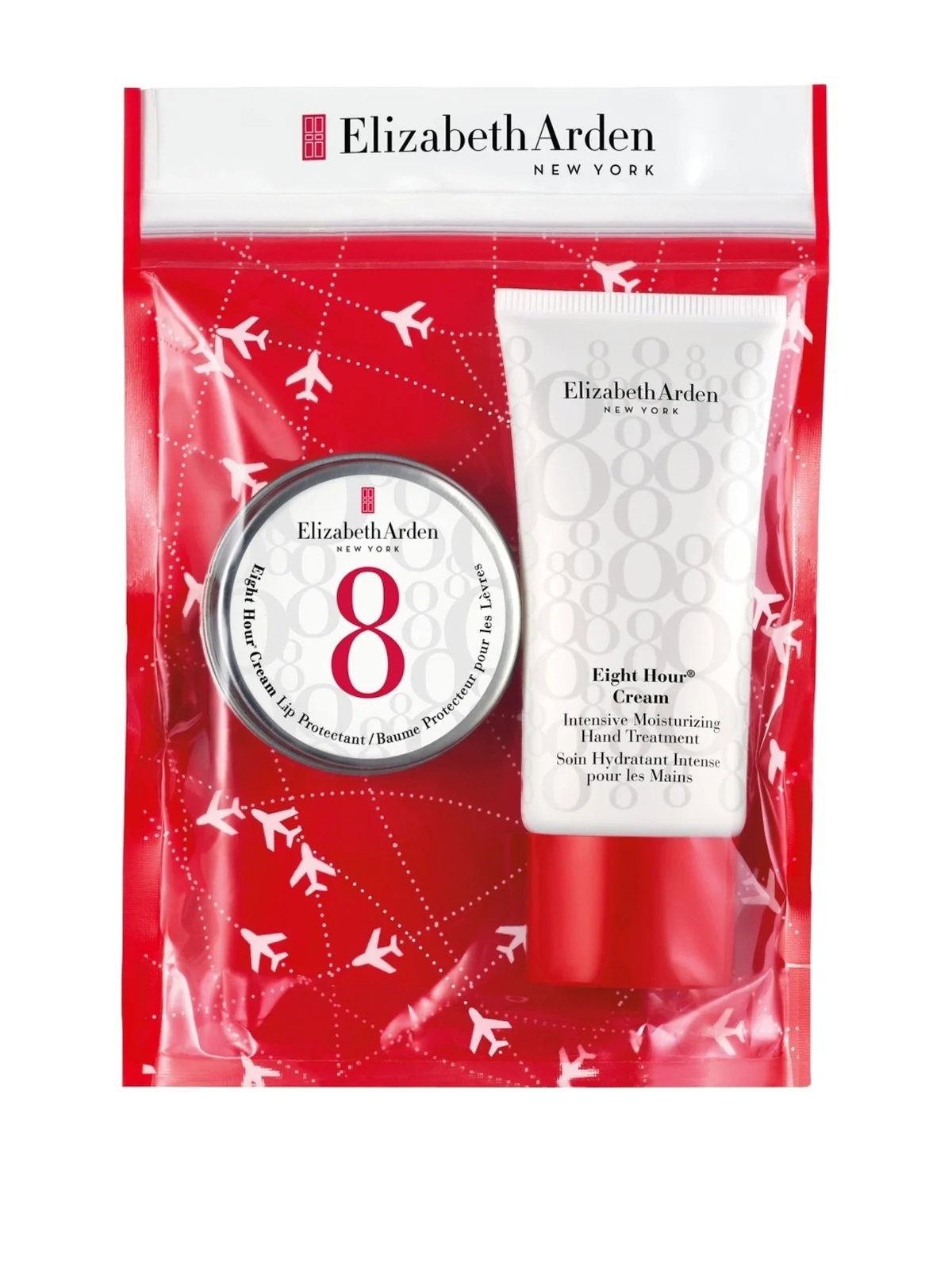 Set Elizabeth Arden: Eight Hour Cream Lip Tin, schützender Lippenbalsam, 13 ml + Eight Hour, intensive Feuchtigkeitspflege, Handcreme, 30 ml