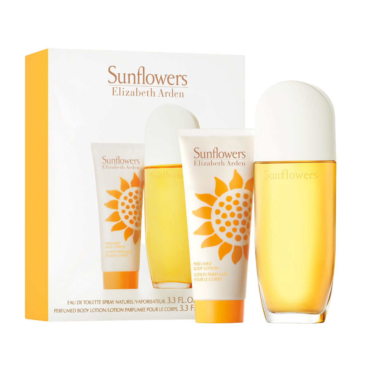 Sunflowers Set Elizabeth Arden: Sunflowers, Parfümiert, Tag & Nacht, Bodylotion, 100 ml + Sunflowers, Eau de Toilette, für Damen, 100 ml