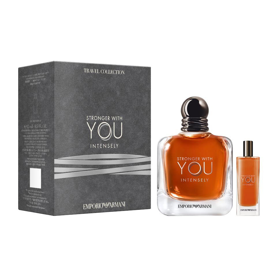 Emporio Armani Set: Stronger With You Intensely, Eau de Parfum, für Herren, 100 ml + Stronger With You Intensely, Eau de Parfum, für Herren, 15 ml