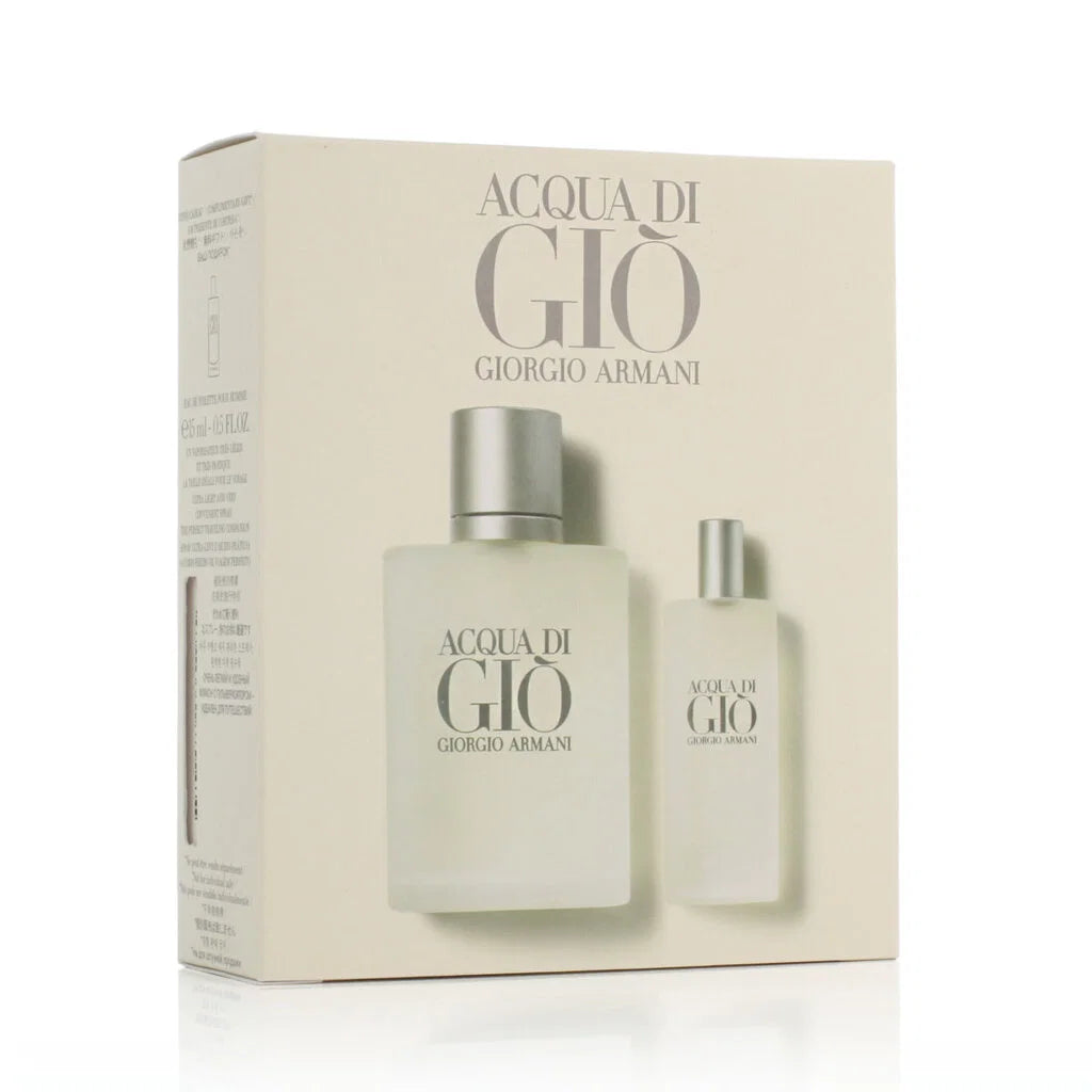 Giorgio Armani Set: Acqua di Gio, Eau de Toilette, für Herren, 100 ml + Acqua di Gio, Eau de Toilette, für Herren, 15 ml