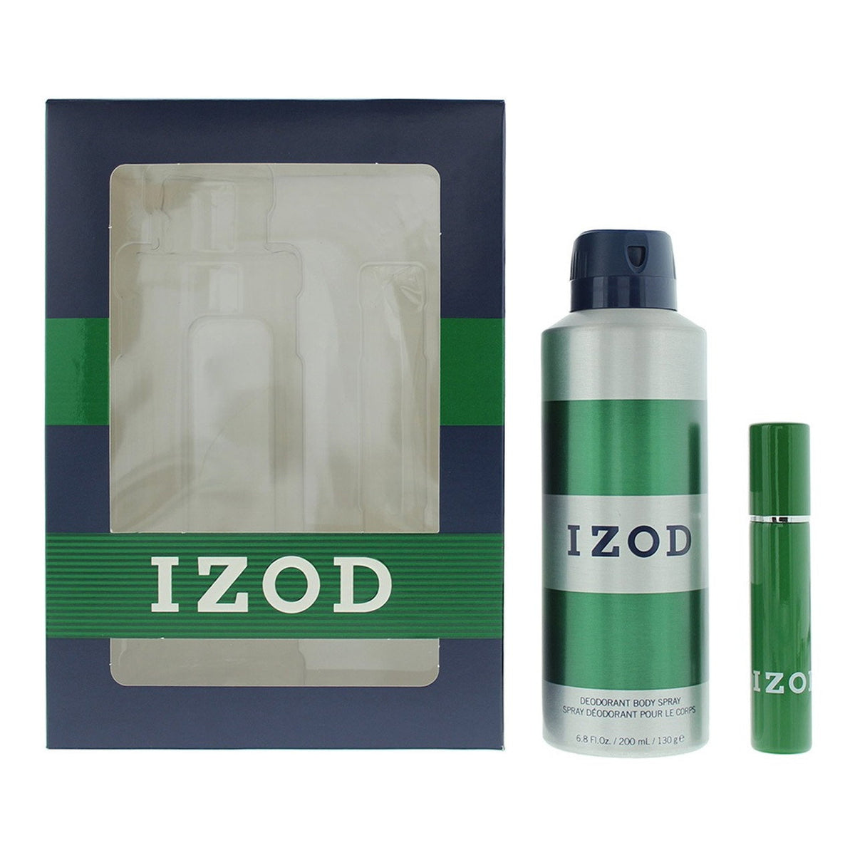 Set Izod: Grün, Duft-Spray, für Herren, 200 ml + Grün, Eau de Toilette, für Herren, 15 ml