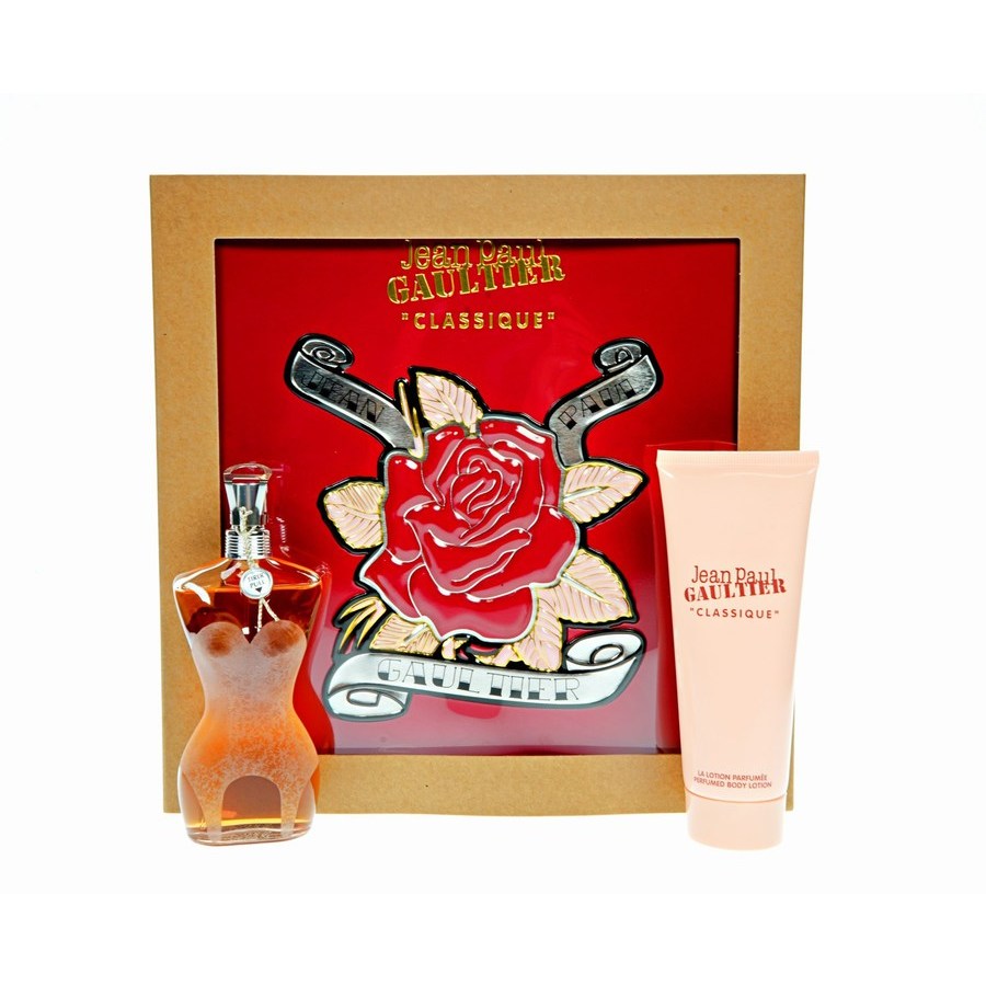 Jean Paul Gaultier Set: Classique, Eau de Parfum, Damen, 50 ml + Classique, Feuchtigkeitsspendende Bodylotion, 75 ml