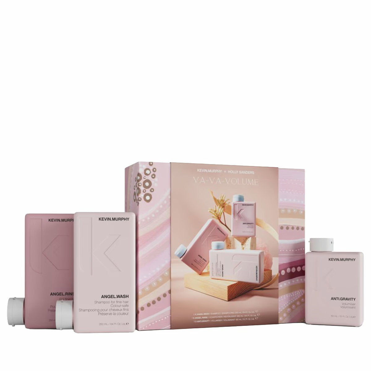 Set Kevin Murphy: Angel Wash, Hair Shampoo, For Colour Protection, 250 ml + Angel Rinse, Cruelty Free, Hair Conditioner, Volume & Condition, 250 ml + Anti Gravity, Hair Cream Treatment, For Volume, 150 ml