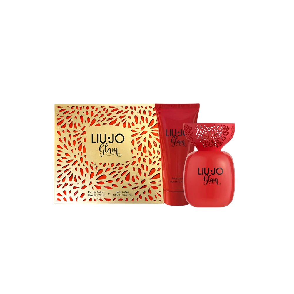 Set Liu Jo: Glam, Eau de Parfum, für Damen, 50 ml + Glam, feuchtigkeitsspendende Tages-Körperlotion, 100 ml