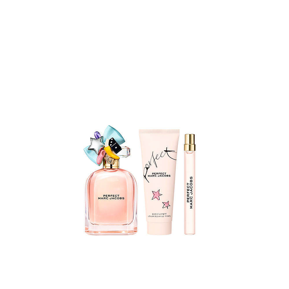 Set Marc Jacobs: Perfect, Eau De Parfum, For Women, 100 ml + Perfect, Eau De Parfum, For Women, 10 ml + Perfect, Moisturizing, Body Lotion, 75 ml