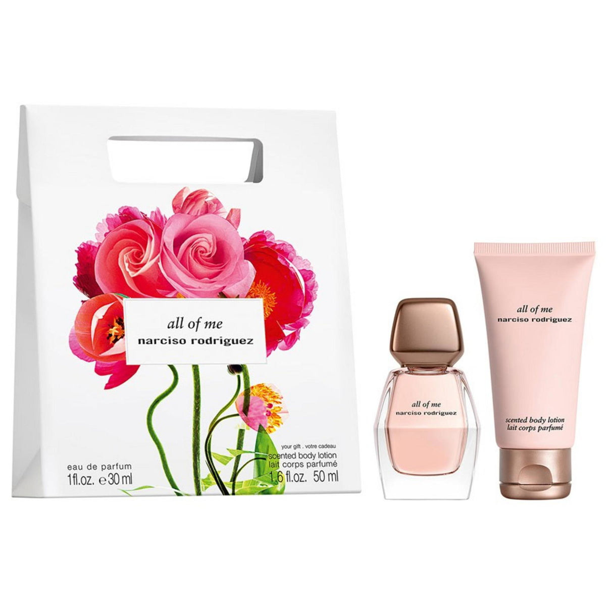 Narciso Rodriguez Set: All Of Me, Eau de Parfum, für Damen, 30 ml + All Of Me, feuchtigkeitsspendende Bodylotion, 50 ml