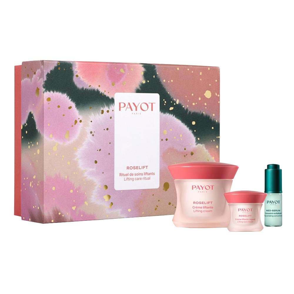 Payot-Set: Roselift, Illuminating Day Cream, Gesicht, 50 ml + Roselift, Lifting Day Eye Cream, 15 ml + Neo, Rejuvenating Serum, für das Gesicht, 5 ml