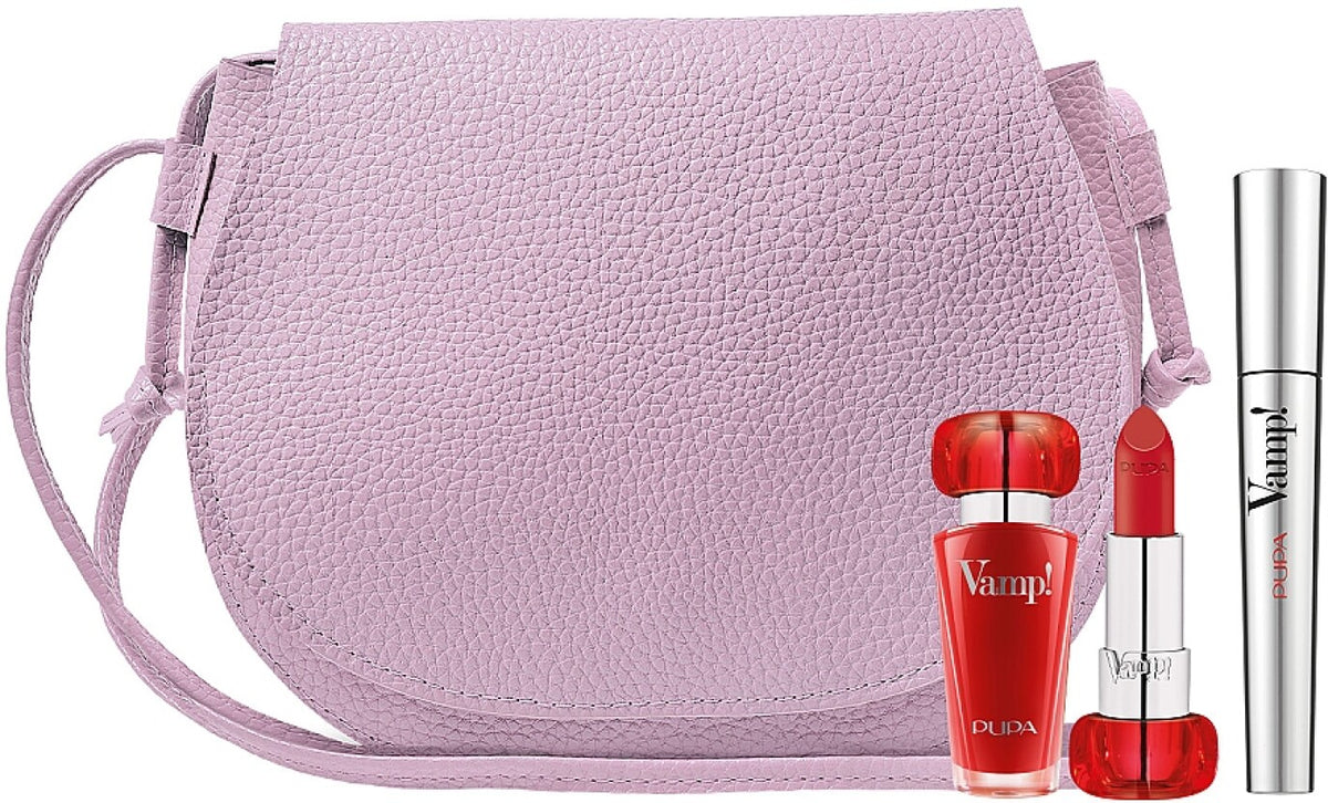 Pupa Set: Vamp! Definition, ohne Parabene, wasserfest, wimperndefinierend, Mascara, 001, Extra Black, 9 ml + Vamp!, ohne Parabene, Volumen, cremiger Lippenstift, 301, Intense Red, 3,5 g