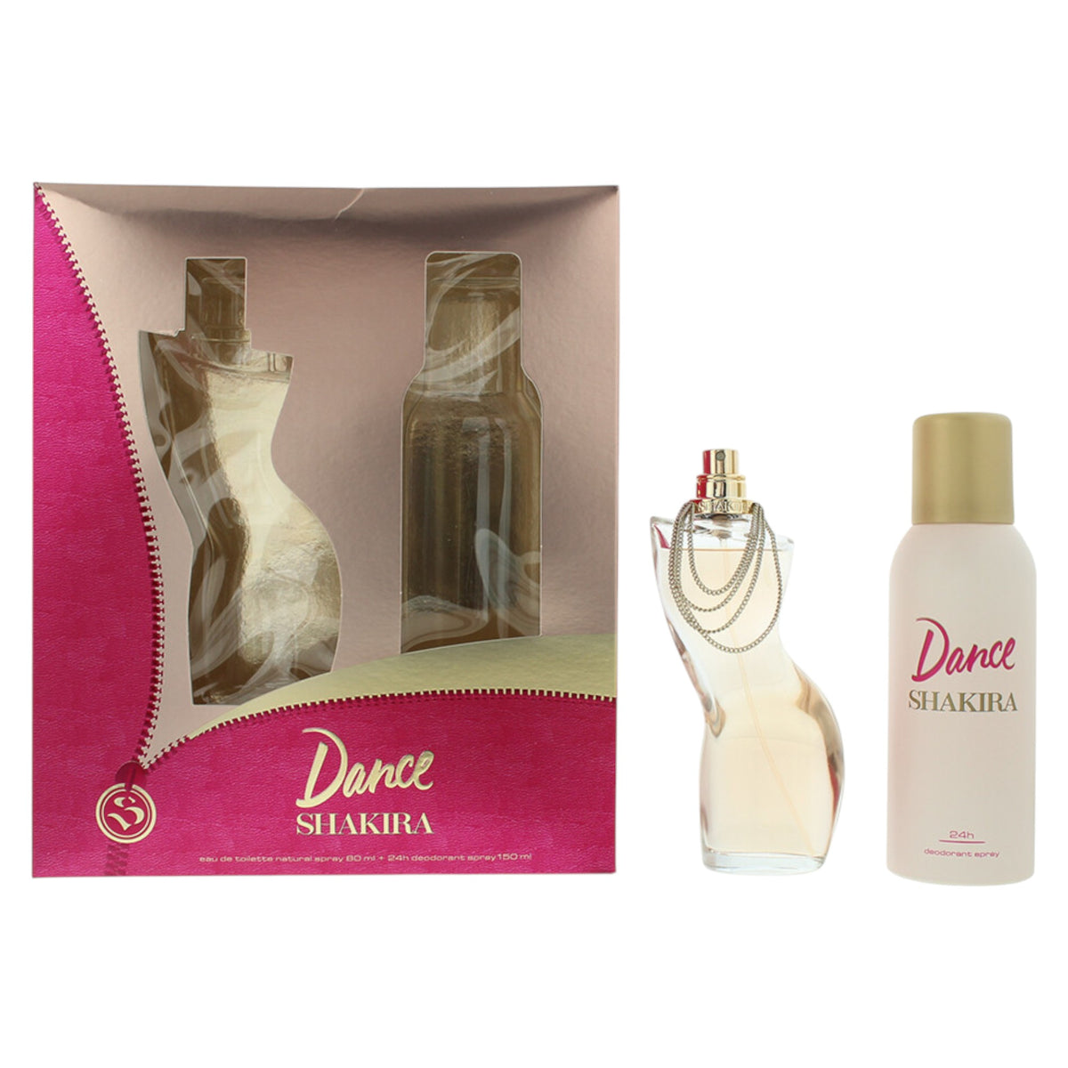 Set Shakira: Dance, Eau de Toilette, für Damen, 80 ml + Dance, Deodorant Spray, für Damen, 150 ml