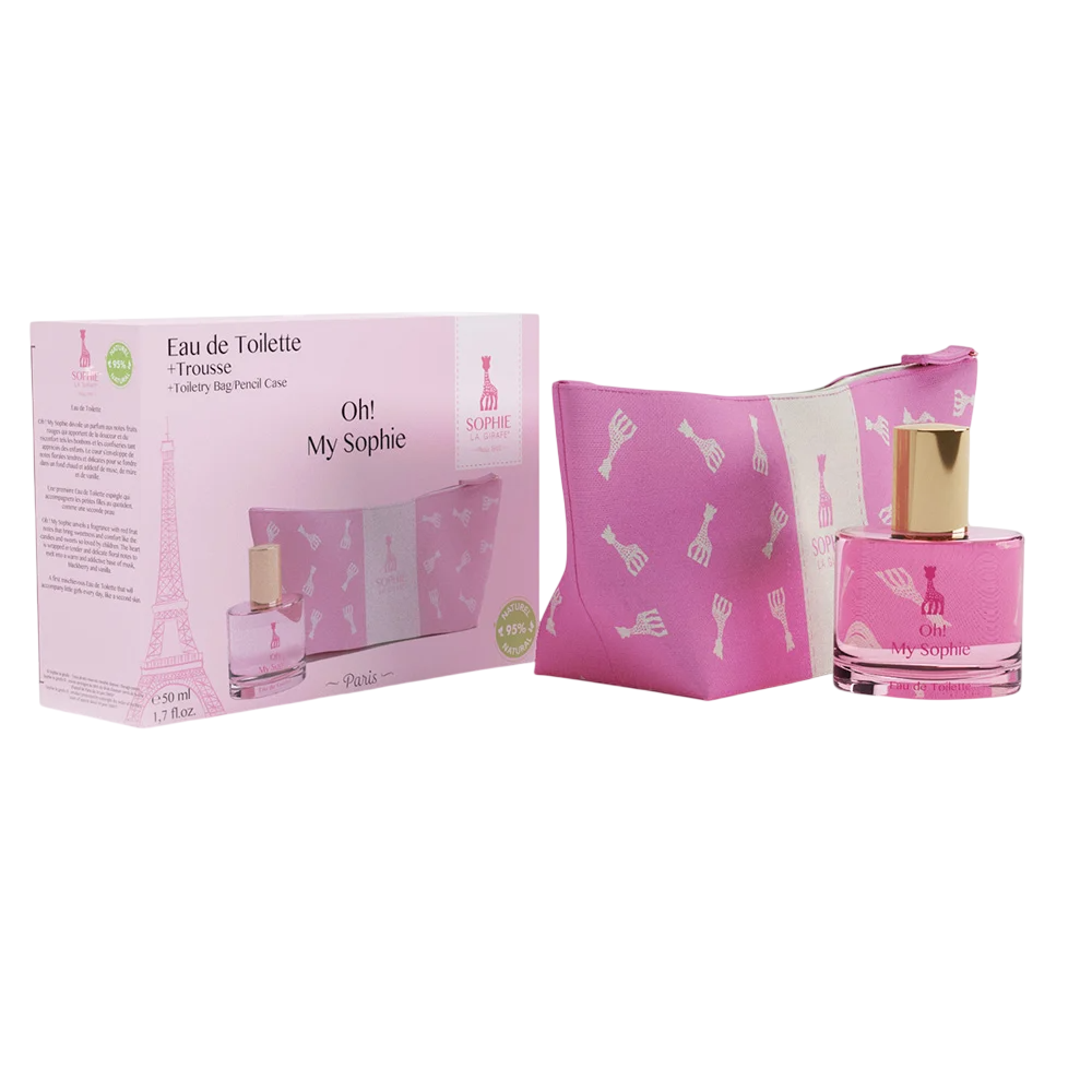 Sophie la Girafe Set: Oh! My Sophie, Eau de Toilette, für Damen, 50 ml + Sophie La Girafe, Reise, GWP Textiltasche, Rosa