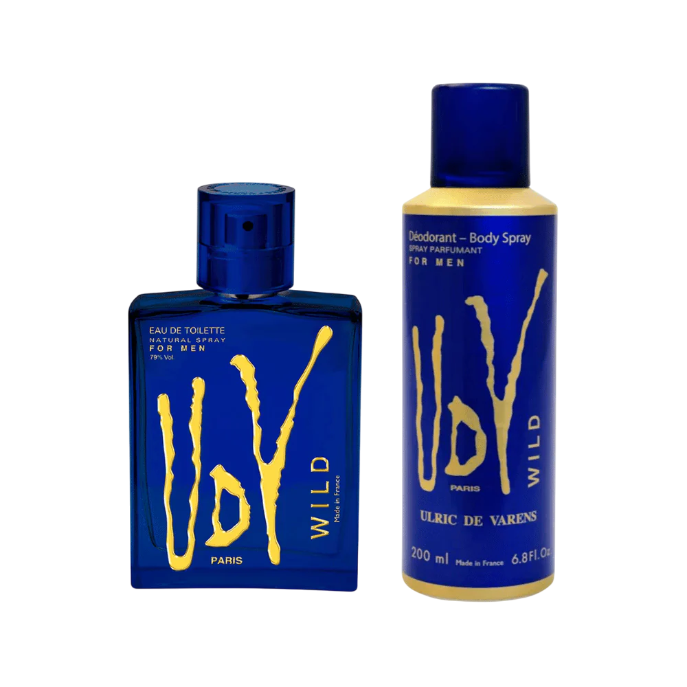 Set Ulric De Varens: Wild, Eau De Toilette, For Men, 100 ml + Wild, Deodorant Spray, For Men, 200 ml