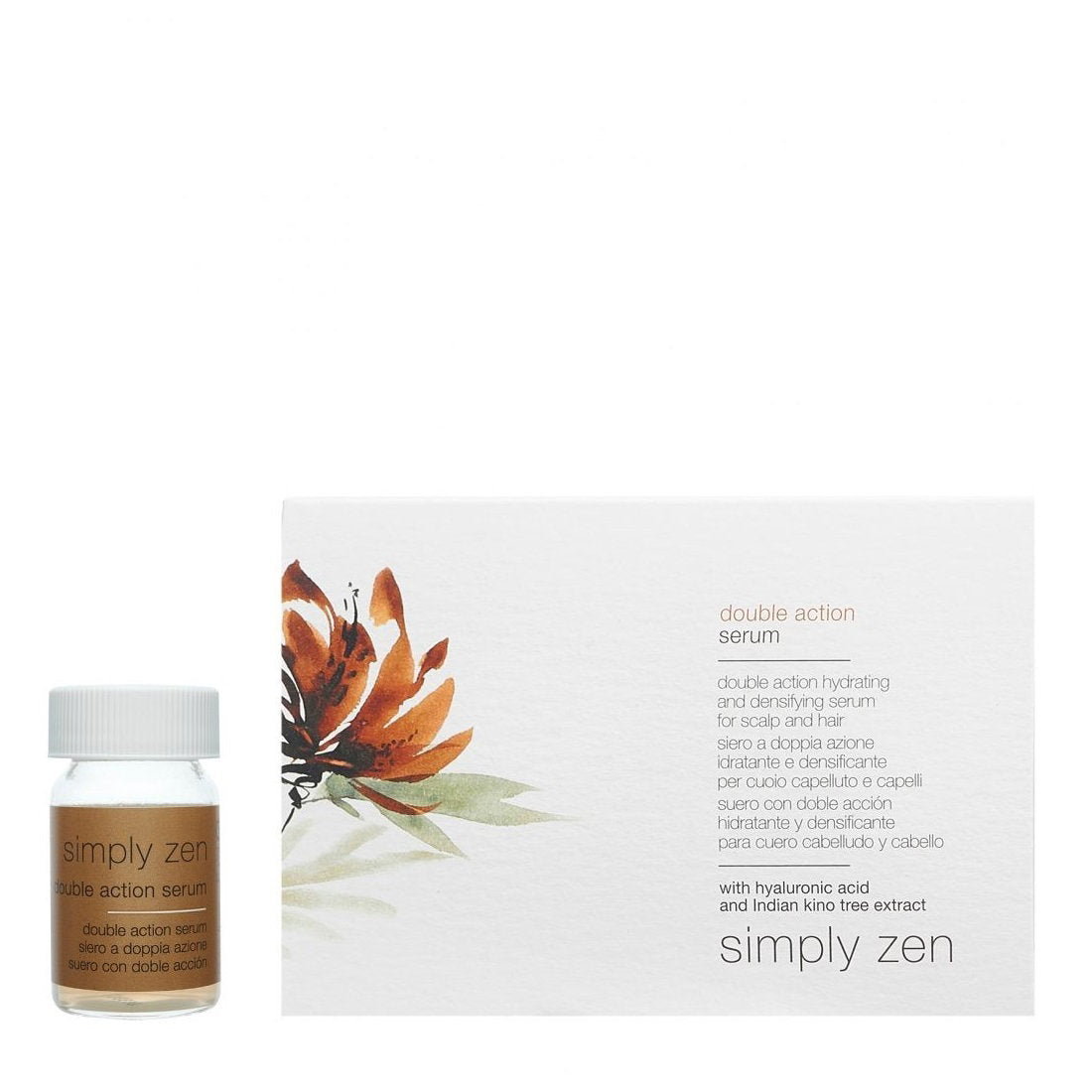 Set, Simply Zen, Double Action, Leave-in-Kopfhautbehandlungsserum, für Dichte & Vitalität, 12 Stk., 5 ml