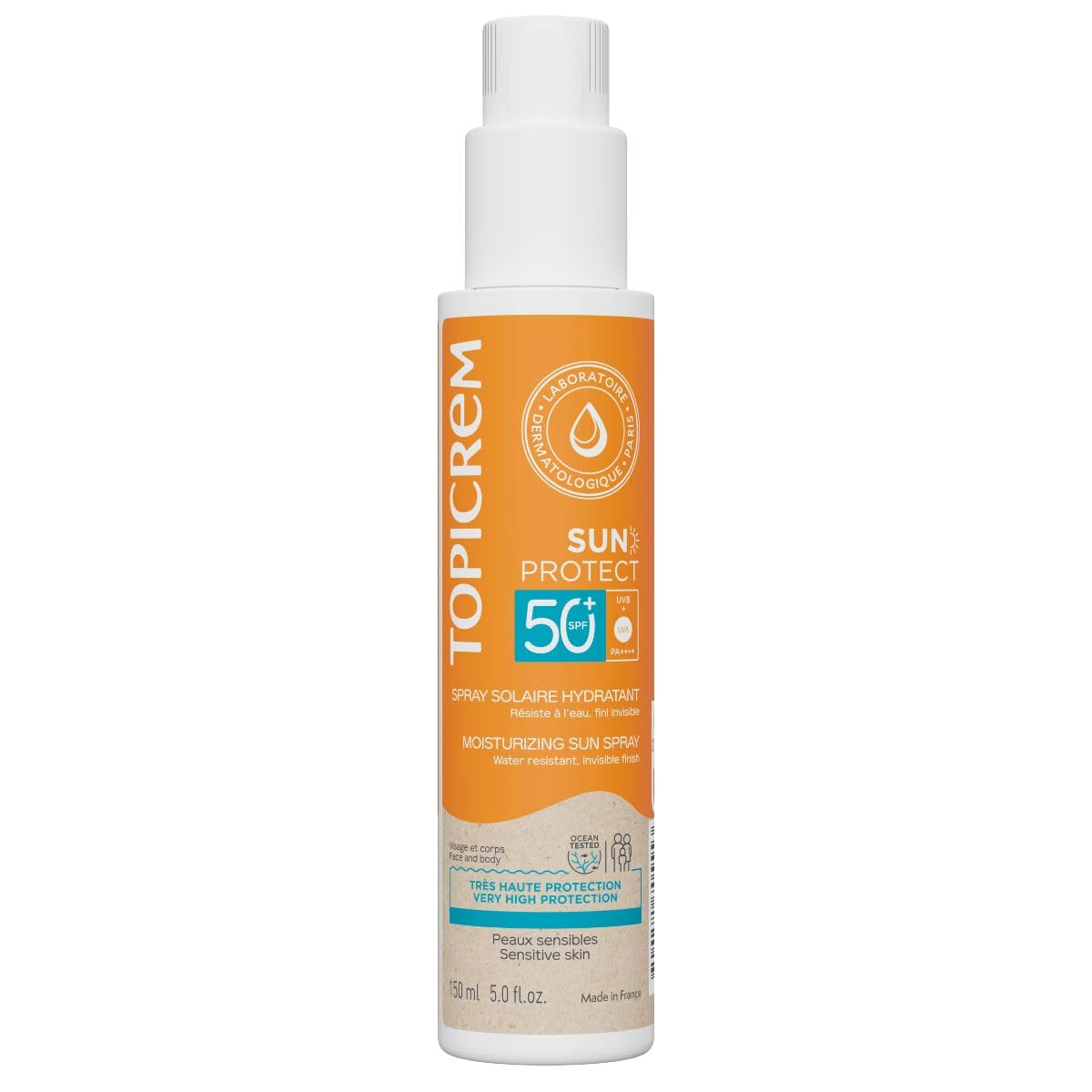 Topicrem, Sun Protect, Feuchtigkeitsspendend & Schützend, Sonnenschutz-Spray, LSF 50, 150 ml
