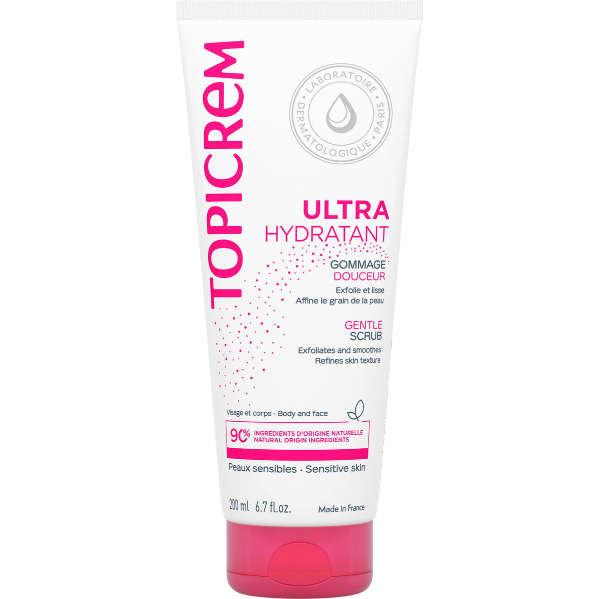 Topicrem, Ultra Hydratant, Peeling & Glättend, Peeling-Reinigungsgel, 200 ml