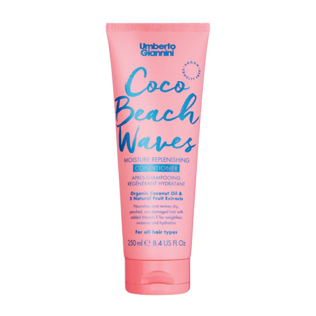 Umberto Giannini, Coco Beach Waves, vegan & tierversuchsfrei, Haarspülung, feuchtigkeitsspendend & pflegend, 250 ml