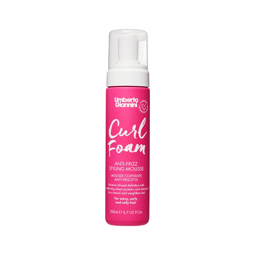 Umberto Giannini, Lockenschaum, Natürliche Inhaltsstoffe, Haarstyling-Mousse, Anti-Frizz & Volumen, 200 ml