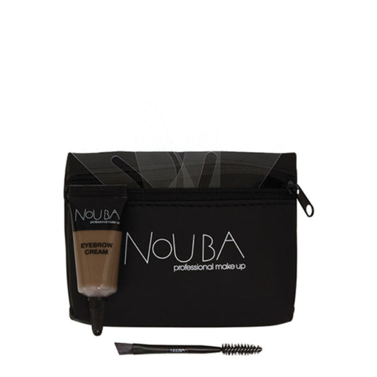 15. Sept. Nouba: Nouba, Augenbrauenpinsel + Nouba, Augenbrauengel, 7 ml + Kosmetiktasche aus Textil, Schwarz