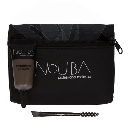 20. Sept. Nouba: Nouba, Augenbrauenpinsel + Nouba, Augenbrauengel, 7 ml + Kosmetiktäschchen aus Stoff, Schwarz