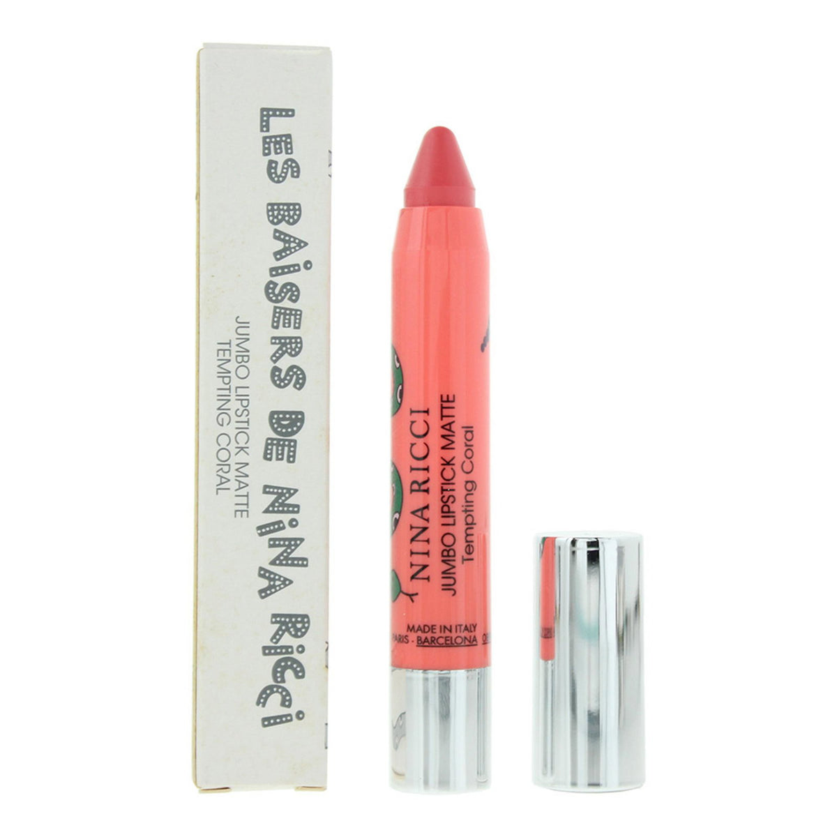 Nina Ricci, Jumbo Lippenstift Matte, Matt, cremiger Lippenstift, Tempting Coral, 2,5 g