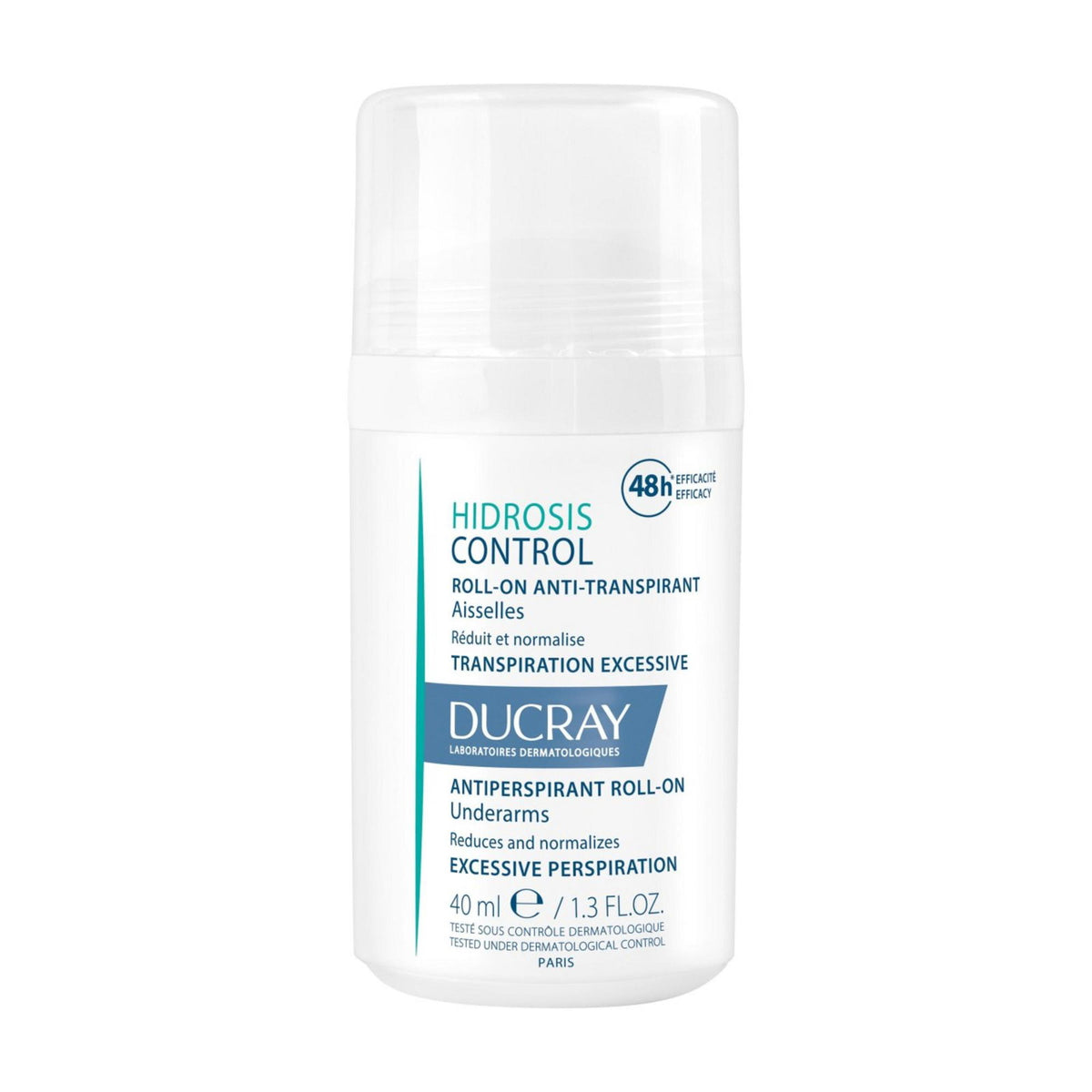 Ducray, Hidrosis Control, Antitranspirant, Deodorant-Roll-on, Unisex, 40 ml