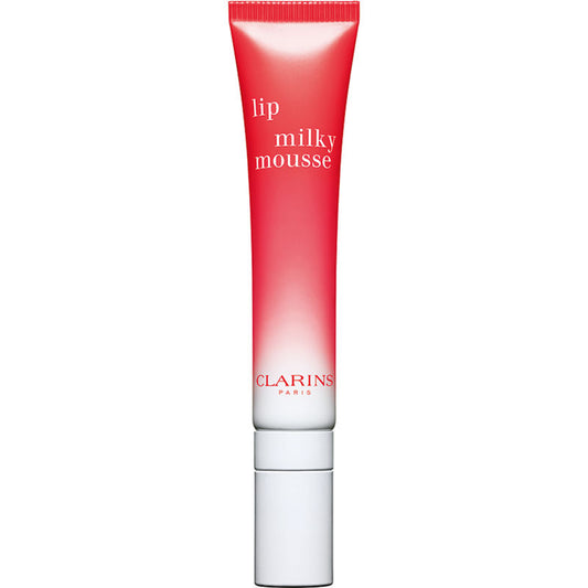 Clarins, Lip Milky Mousse, Fini Satiné, Baume à Lèvres, 01, Fraise Lactée, 10 ml