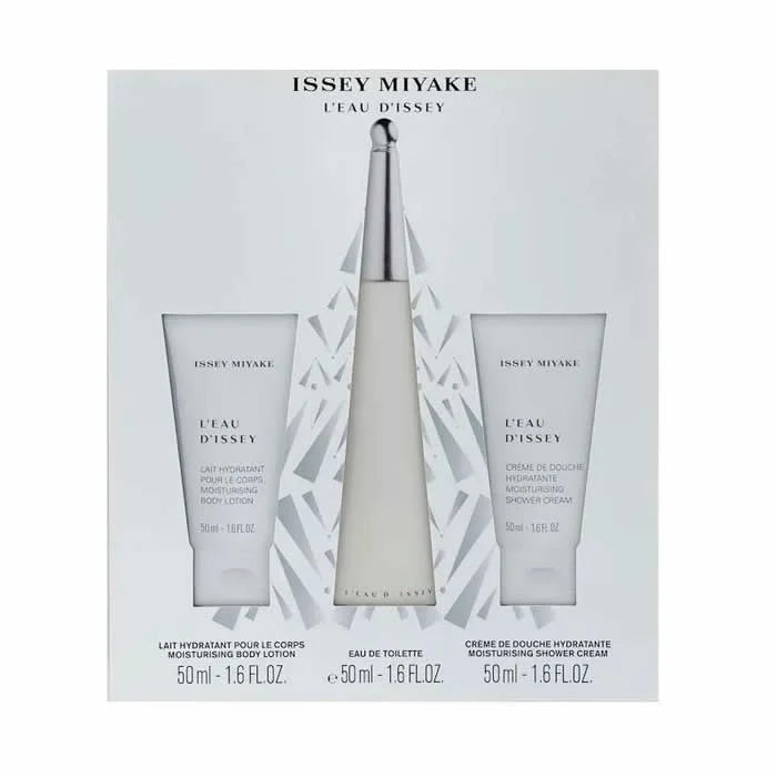 Issey Miyake L'Eau D'Issey Eau De Toilette Spray 50ml Set 3 Pieces