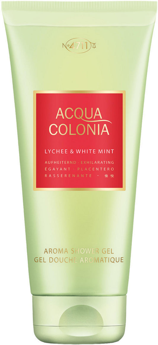 4711, Acqua Colonia, Lychee & White Mint, Feuchtigkeitsspendendes Duschgel, Körper, Alle Hauttypen, 200 ml