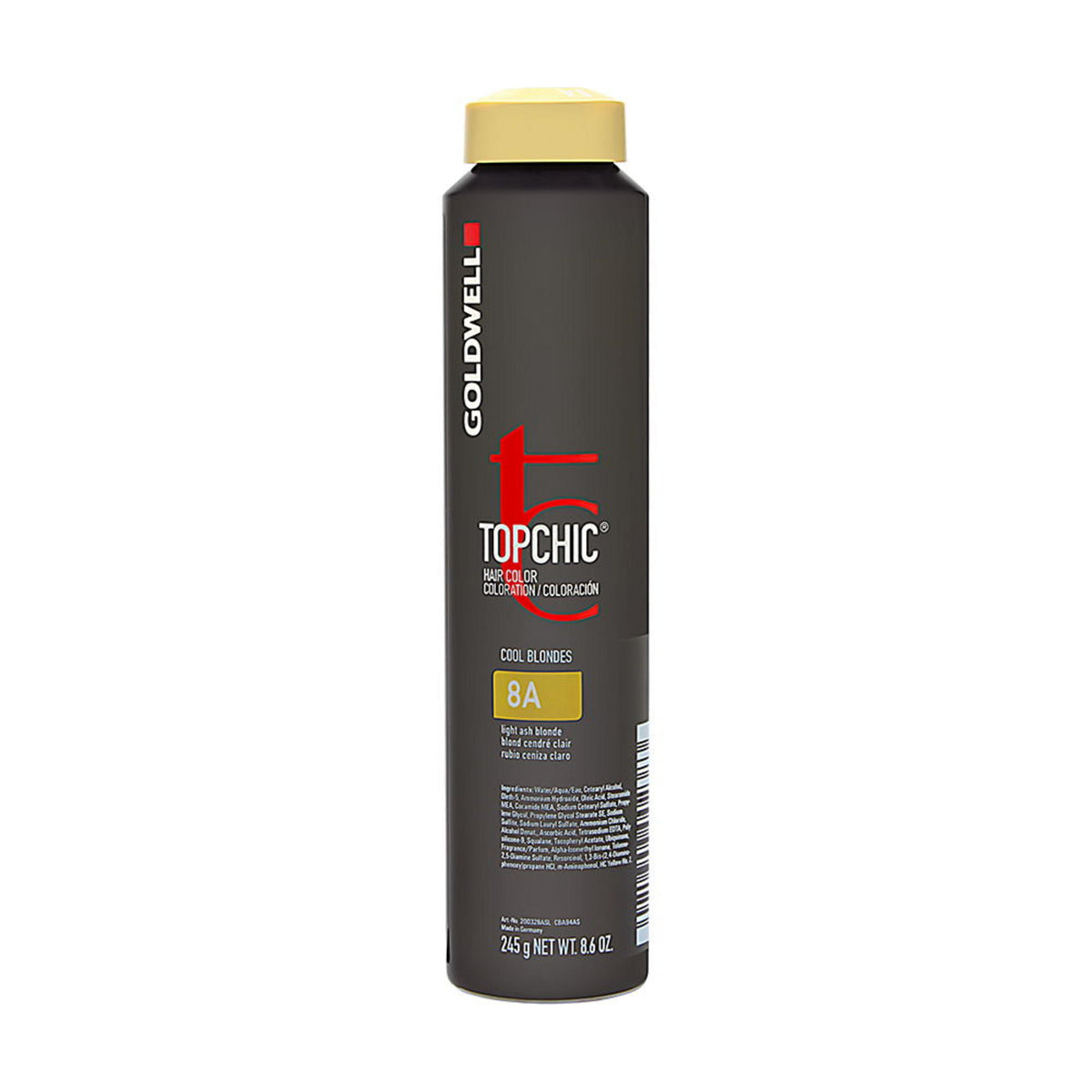 Goldwell, TopChic, Permanent Hair Dye, 8A Light Ash Blonde, 250 ml