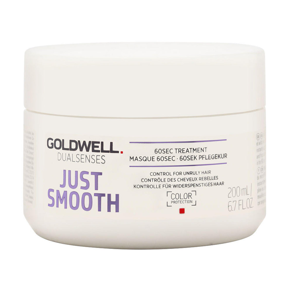 Goldwell, Just Smooth, Hair Treatment Cream Mask, 60 Sec Treatment, Weekly, 200 ml