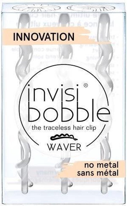 Set Trio, InvisiBobble, Waves, Hair Clip, Crystal Clear, 3 pcs
