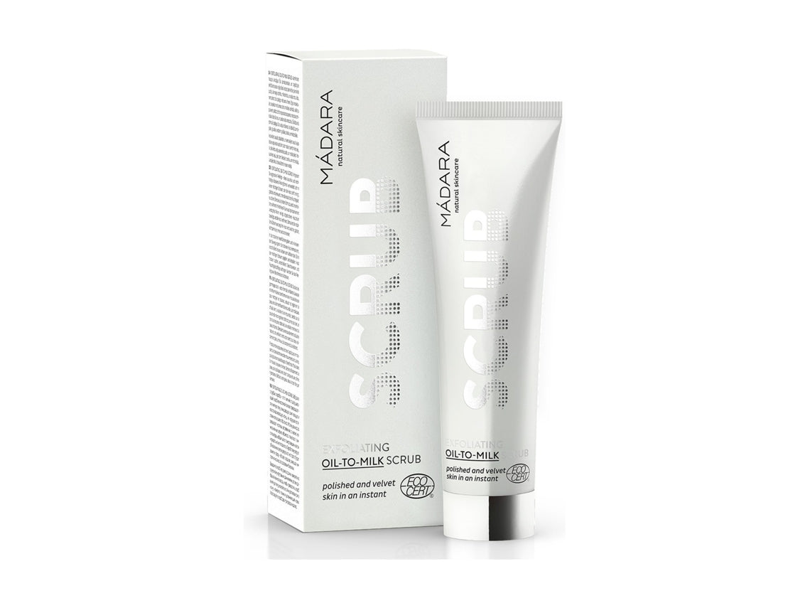 MÁDARA Oil-To-Milk Scrub 60ml - exfoliant - verwijdert dode huidcellen