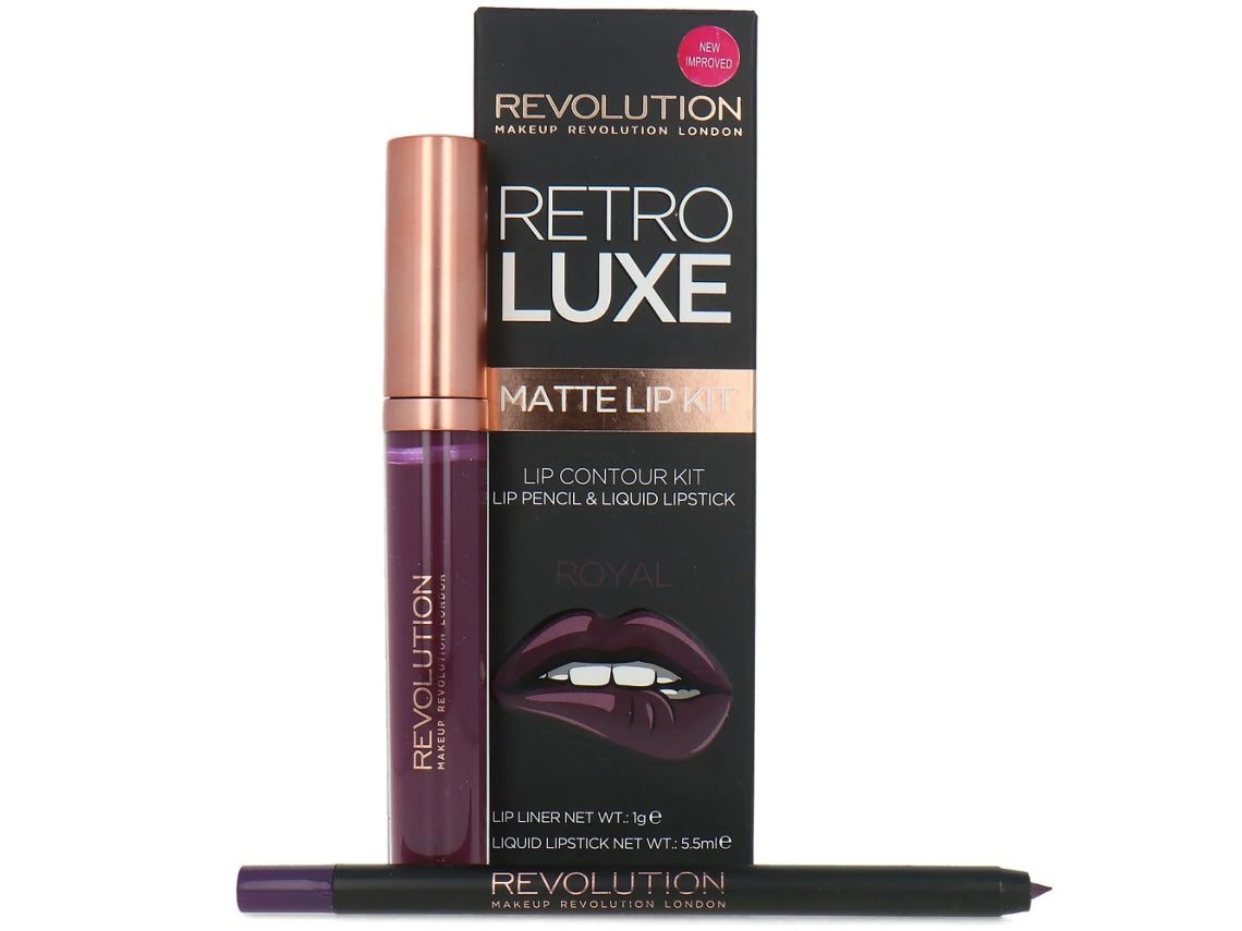 Makeup Revolution Retro Luxe Matte Lip Kit - Royal