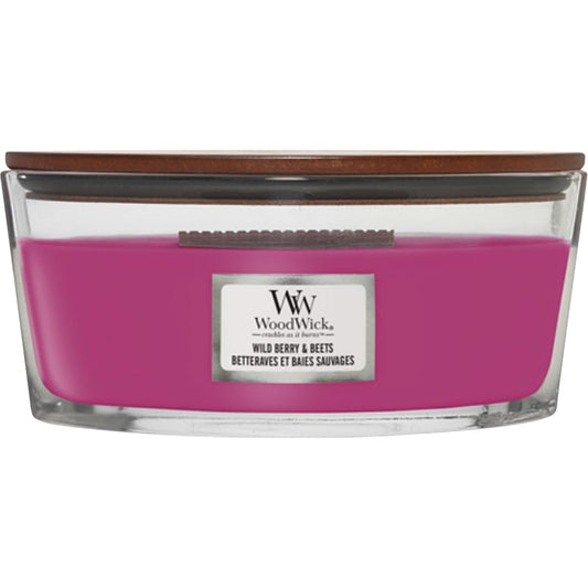 WoodWick Geurkaars Ellipse Wild Berry &amp; Beets - 9 cm / 19 cm