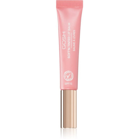 Gosh, Soft'n Clear, Végan, Hydratant, Baume à lèvres, 001, Nude, SPF 15, 8 ml