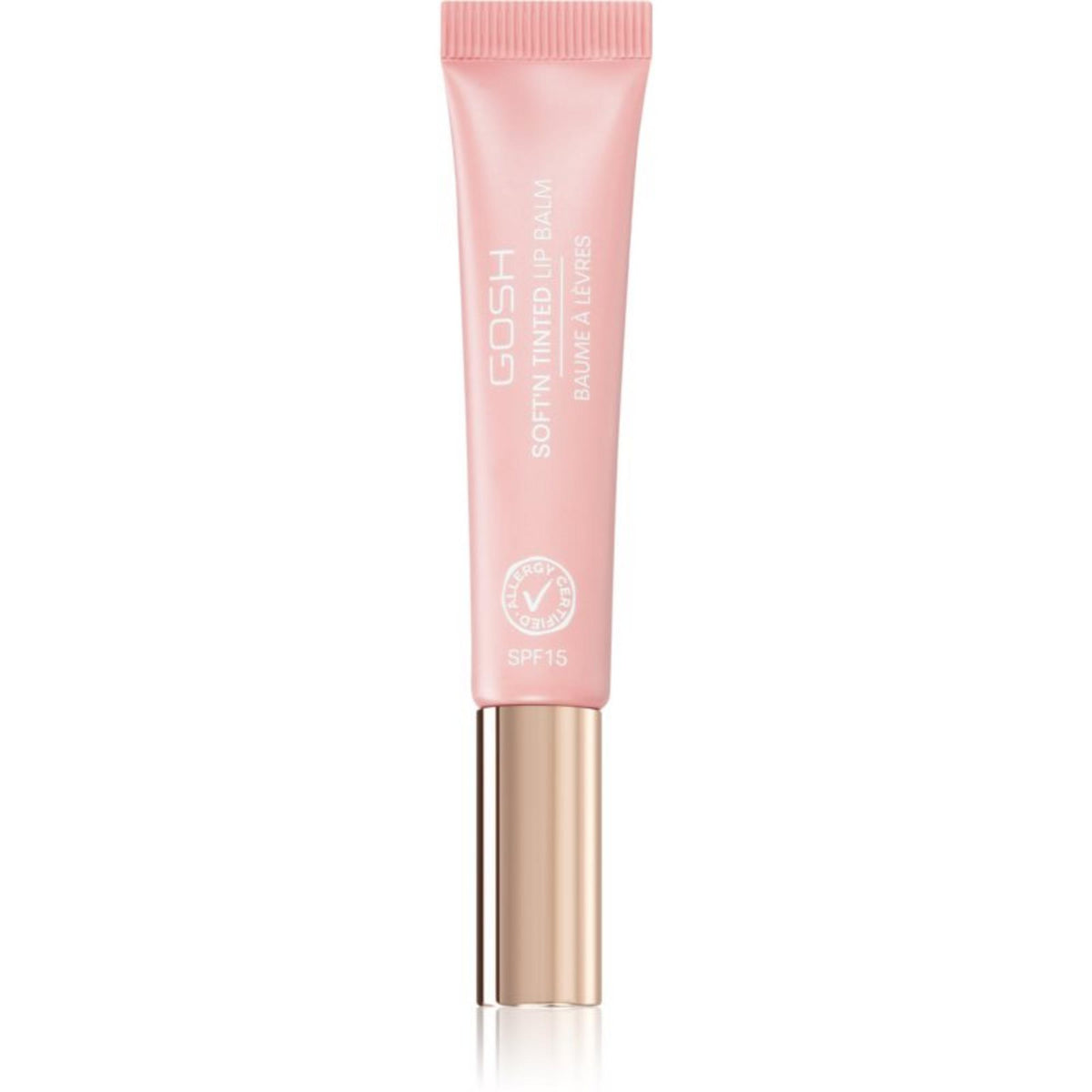 Gosh, Soft'n Tinted, Vegan, Moisturizing, Lip Balm, 003, Rose, SPF 15, 8 ml