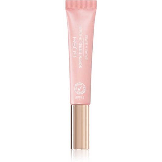 Gosh, Soft'n Tinted, Végan, Hydratant, Baume à lèvres, 003, Rose, SPF 15, 8 ml