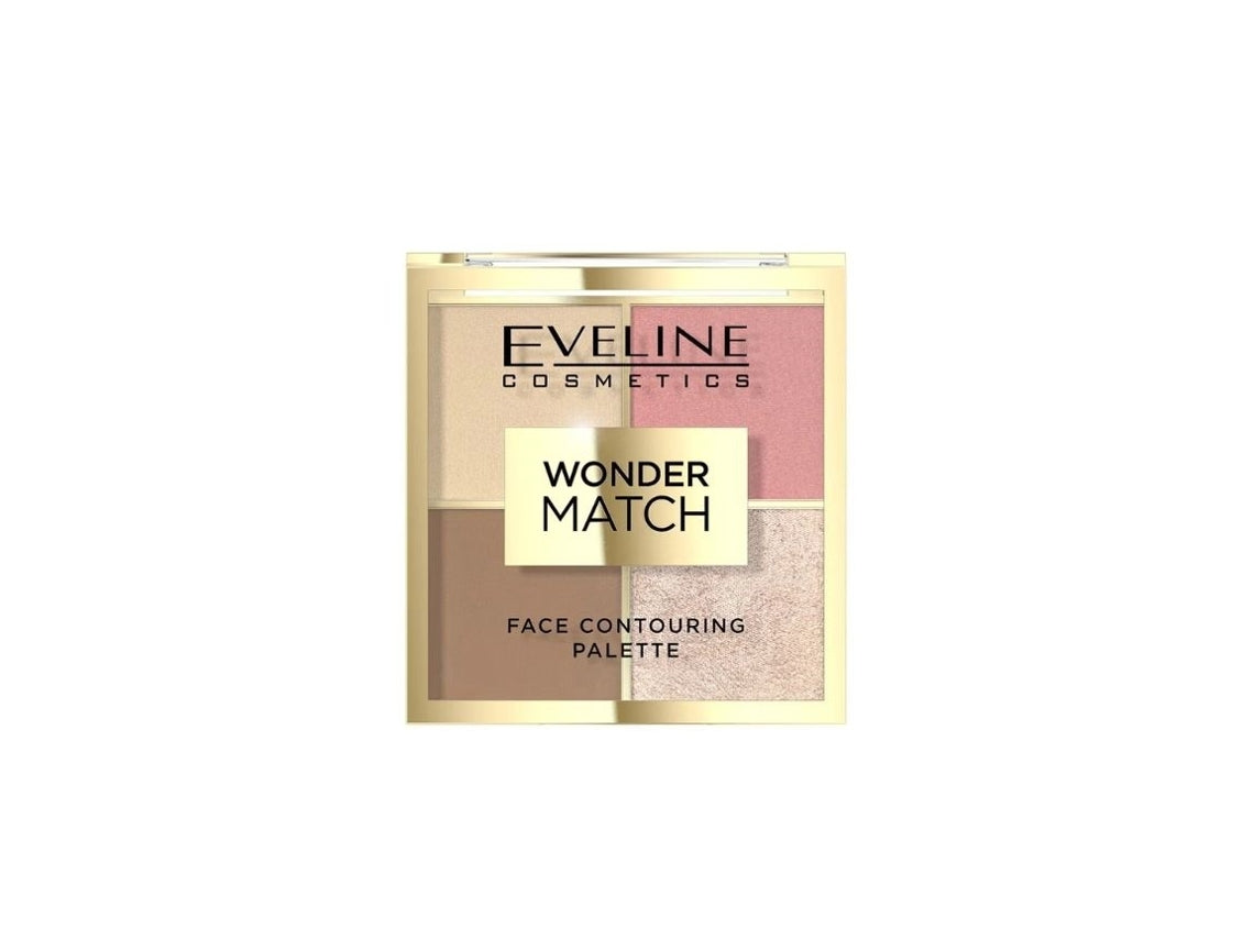 Eveline Cosmetics, Wonder Match, contourpalet, 4 tinten, 02, 10.8 g